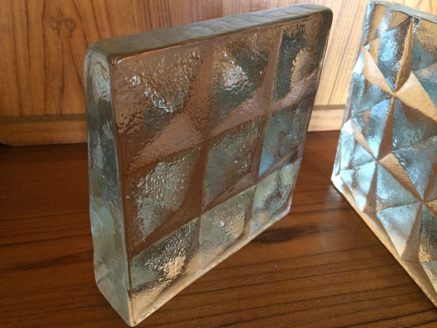 Blenko Glass Bookends [Photo 3]