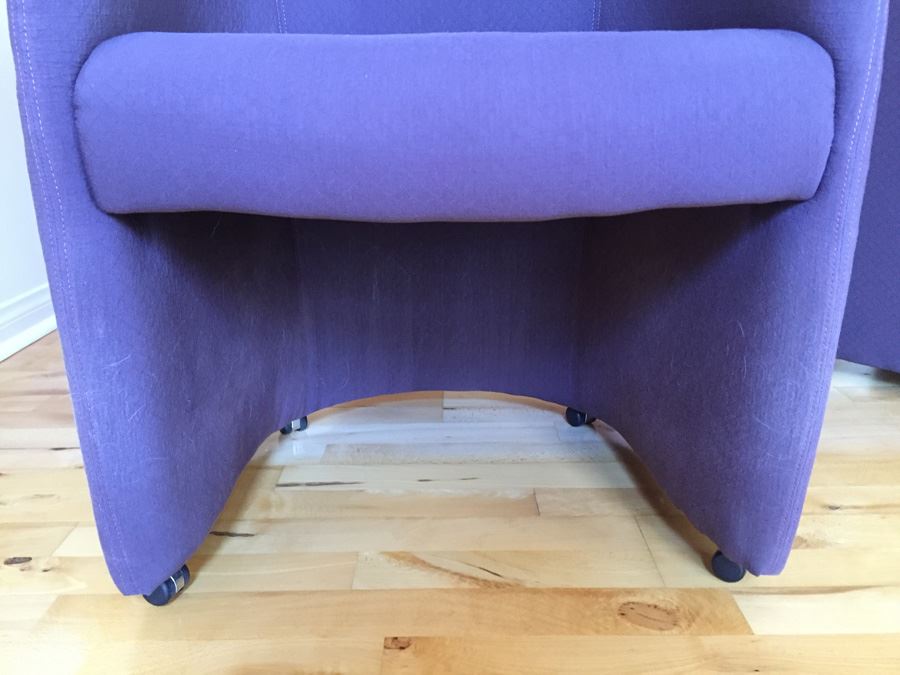 Designer Table And Four Purple Chairs With Pounded And Formed Mulberry Bark Pedestal By San Francisco Furniture Designer [Photo 14]