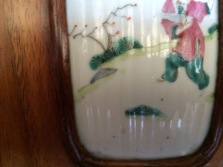 Framed Asian Hand Painted Porcelain [Photo 6]