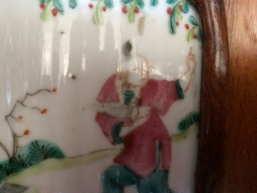 Framed Asian Hand Painted Porcelain [Photo 4]