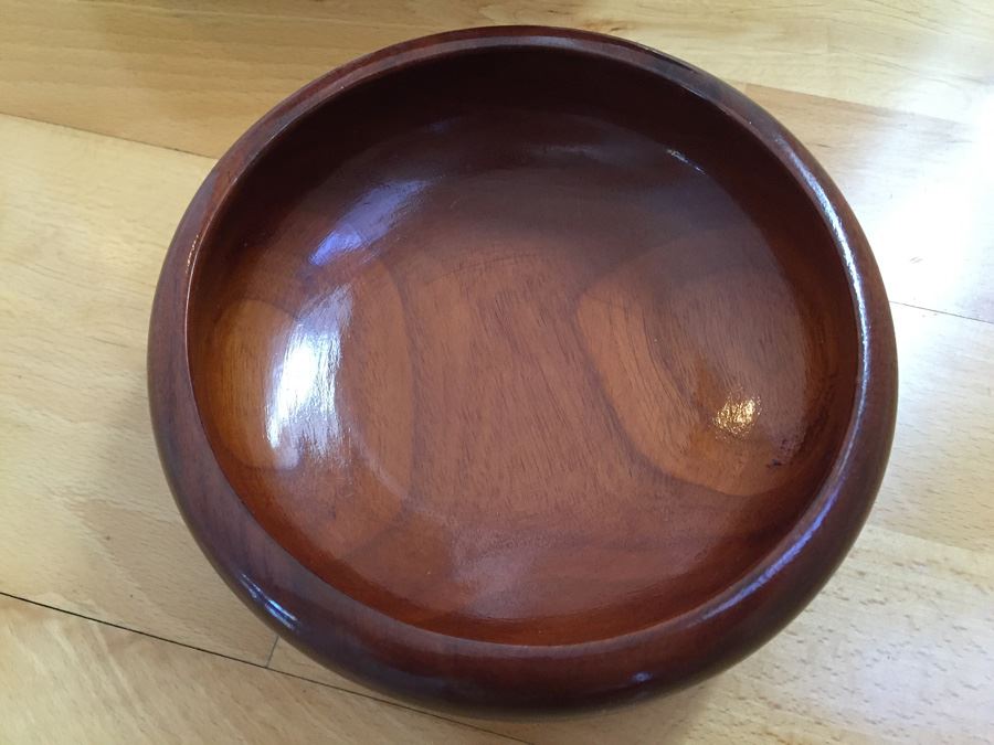 Beautiful Vintage Monkey Pod Salad Bowl Set [Photo 3]