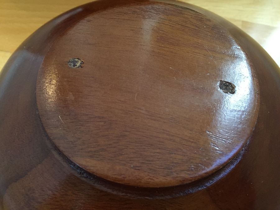 Beautiful Vintage Monkey Pod Salad Bowl Set [Photo 7]