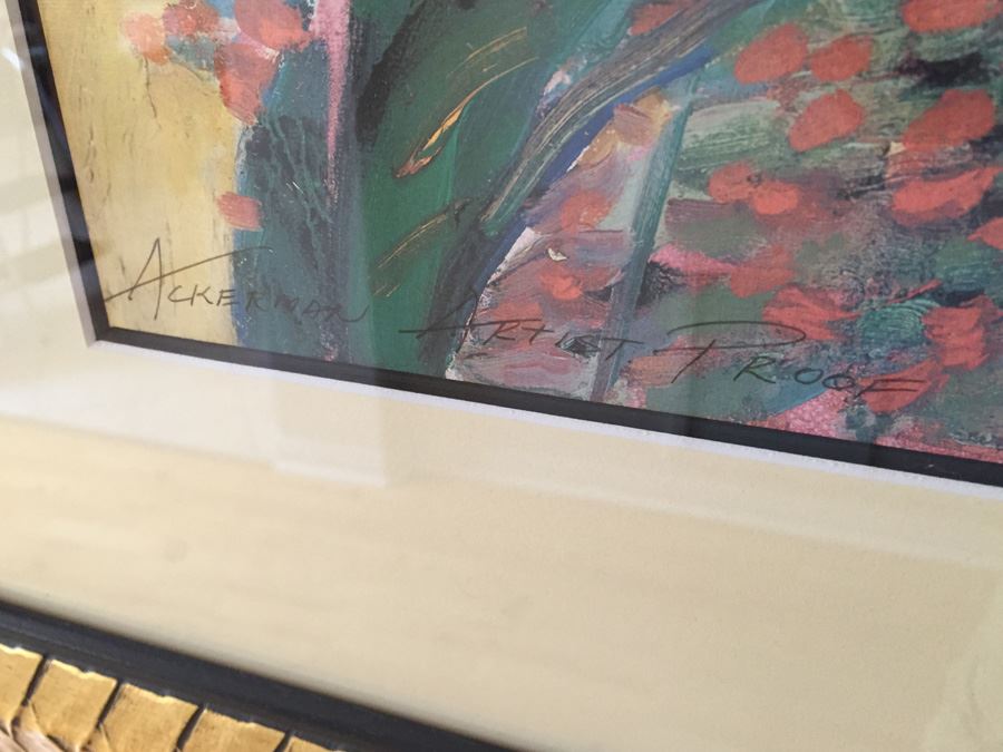 Nicely Framed Hand Signed Gary Ackerman Artist Proof Print Modern Impressionistic Style [Photo 3]
