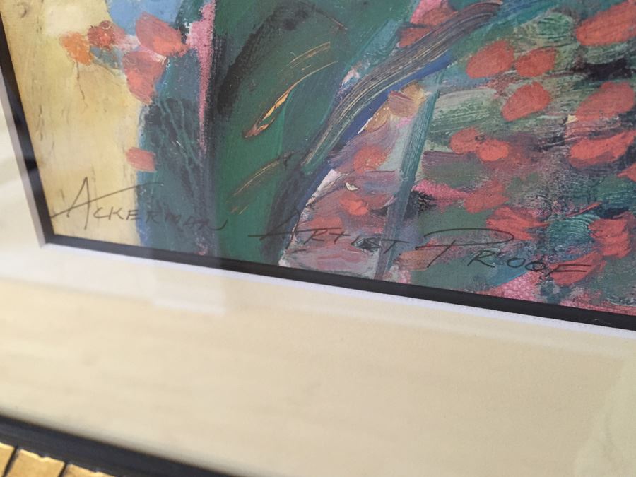 Nicely Framed Hand Signed Gary Ackerman Artist Proof Print Modern Impressionistic Style [Photo 10]
