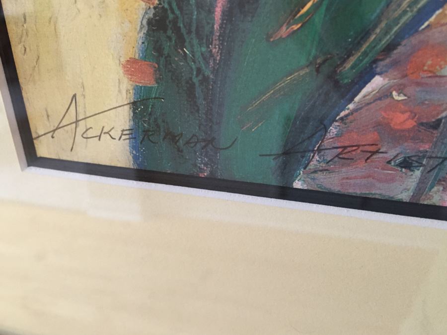 Nicely Framed Hand Signed Gary Ackerman Artist Proof Print Modern Impressionistic Style [Photo 9]