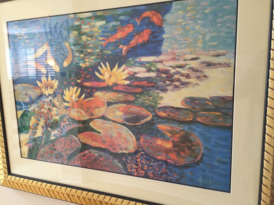 Nicely Framed Hand Signed Gary Ackerman Artist Proof Print Modern Impressionistic Style [Photo 2]
