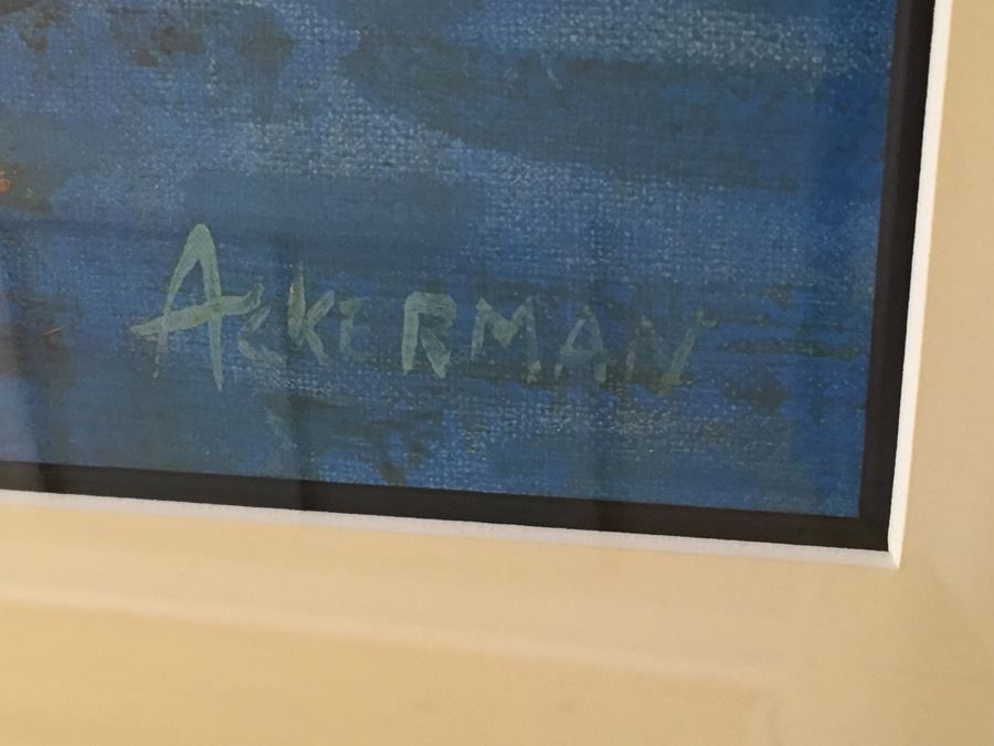 Nicely Framed Hand Signed Gary Ackerman Artist Proof Print Modern Impressionistic Style [Photo 4]