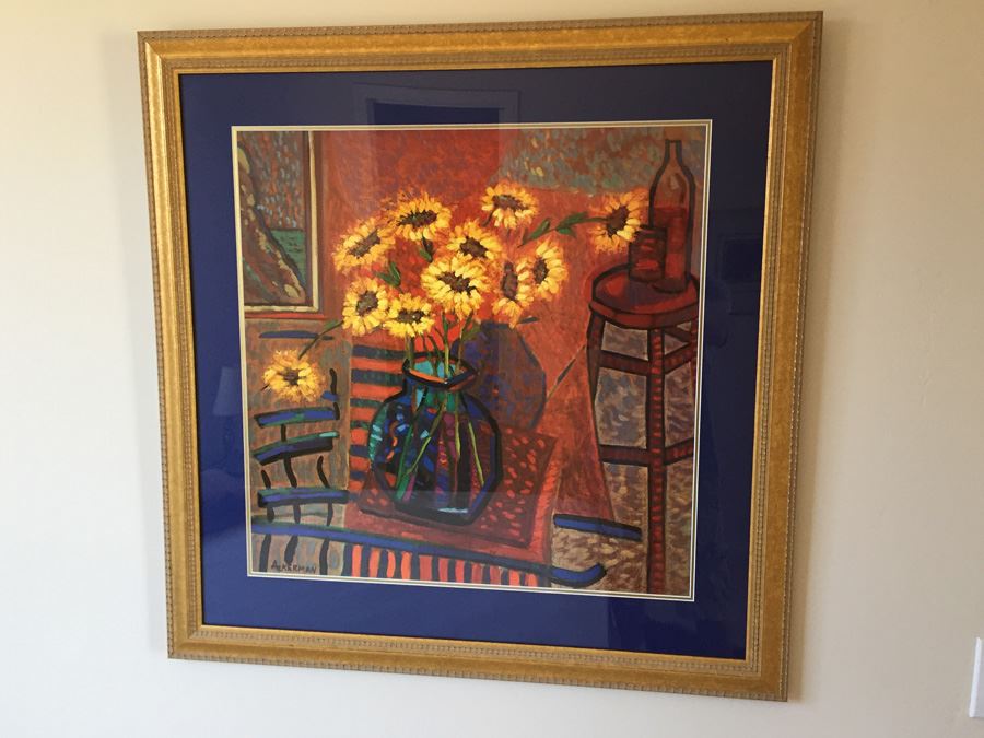 Nicely Framed Hand Signed Ackerman Artist Proof Print Modern Impressionistic Style [Photo 1]
