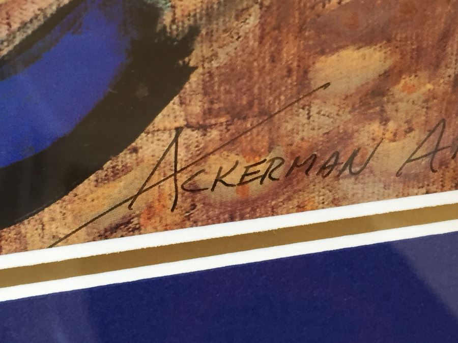 Nicely Framed Hand Signed Ackerman Artist Proof Print Modern Impressionistic Style [Photo 9]