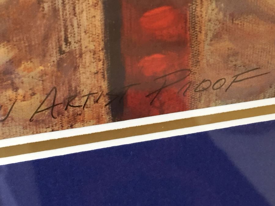 Nicely Framed Hand Signed Ackerman Artist Proof Print Modern Impressionistic Style [Photo 10]