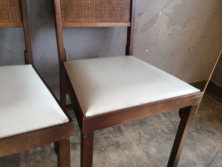 Mid-Century Folding Chairs with Cane Back [Photo 4]