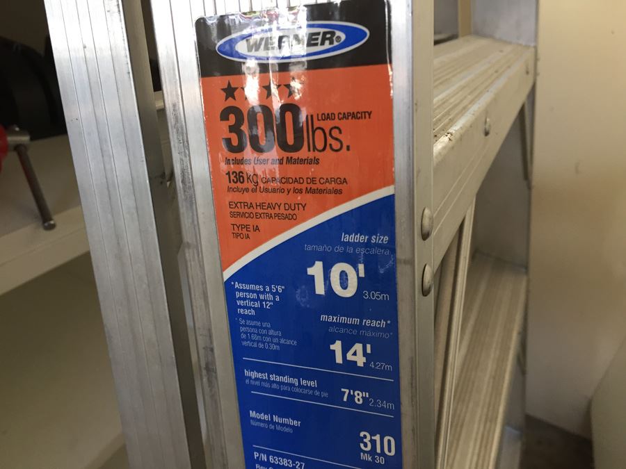 Werner Aluminum Ladder Model 310 10 Foot Like New Retails $200+ [Photo 2]