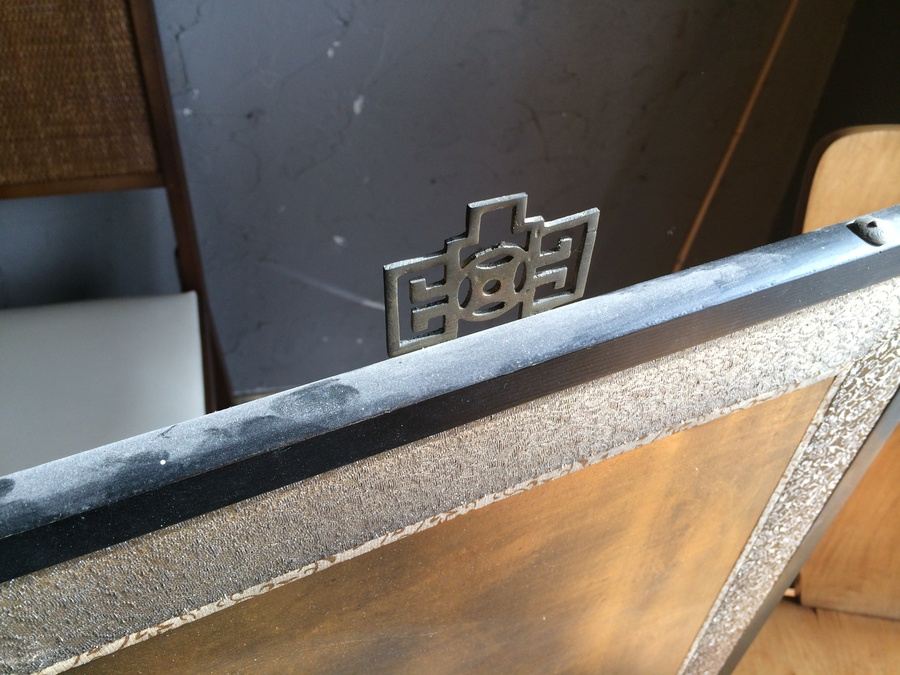 Hand Painted and Signed 4-Panel Vintage Oriental Gold Leaf Tree Blossom Screen [Photo 6]