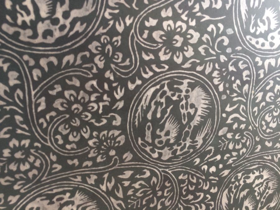 Hand Painted and Signed 4-Panel Vintage Oriental Gold Leaf Tree Blossom Screen [Photo 11]