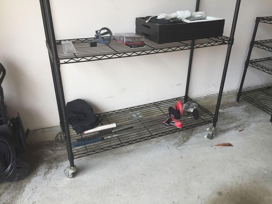 Large Metal Shelving In Black 78In Tall [Photo 3]