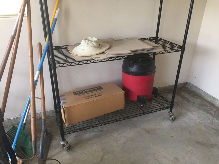 Large Metal Shelving In Black 78In Tall [Photo 2]