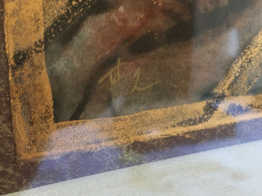 Framed Pair Of Geometric Signed Artwork [Photo 8]