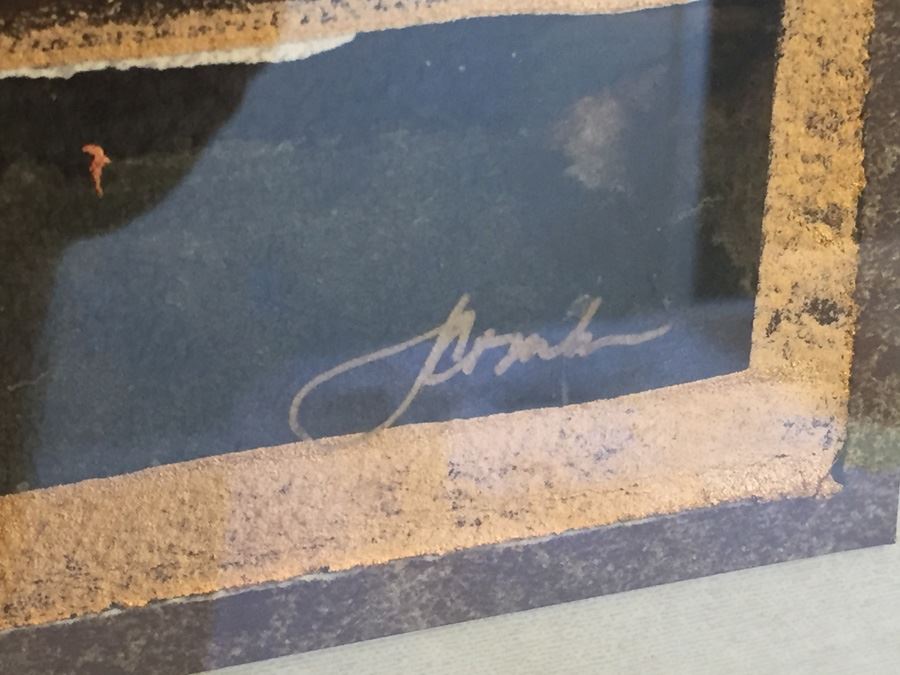 Framed Pair Of Geometric Signed Artwork [Photo 3]