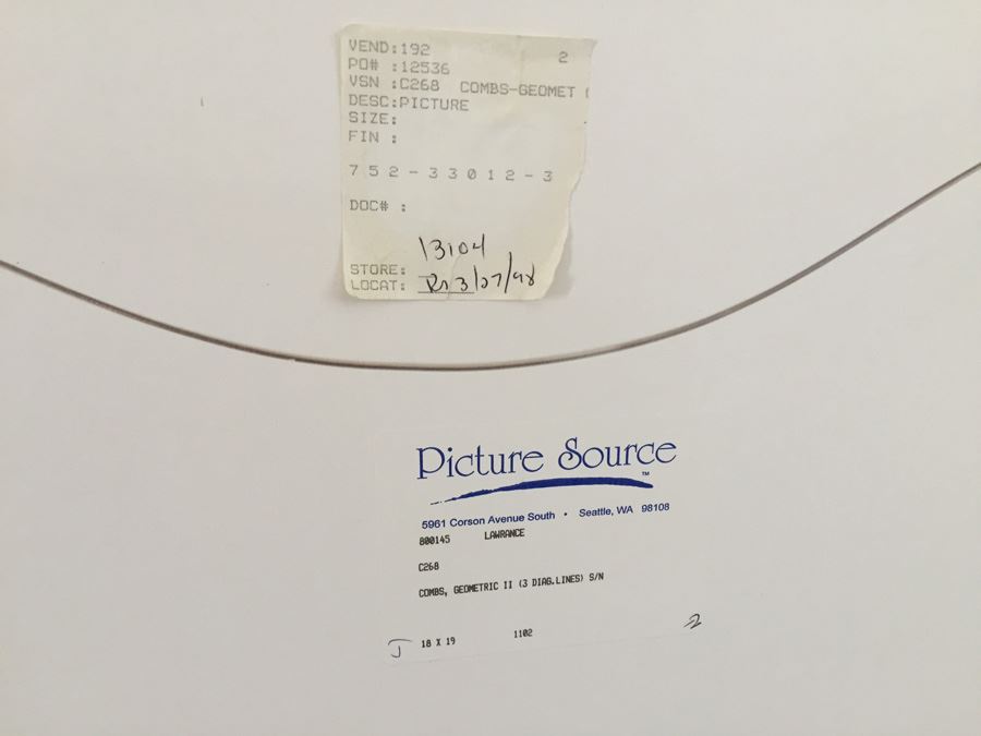 Framed Pair Of Geometric Signed Artwork [Photo 10]