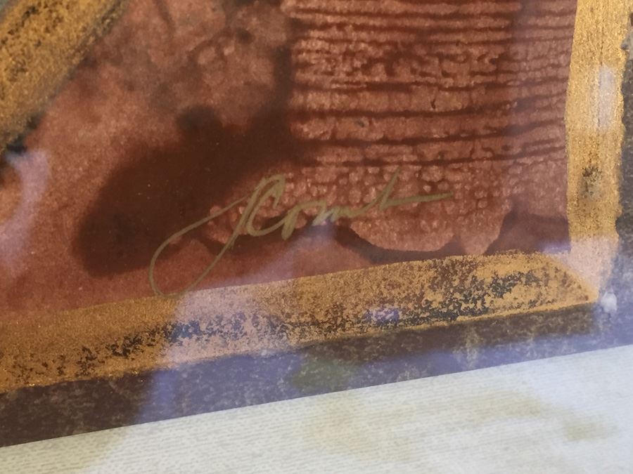 Framed Pair Of Geometric Signed Artwork [Photo 7]