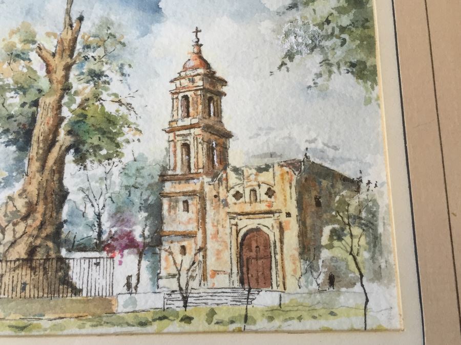 Framed Original Watercolor Signed S. Canovas [Photo 7]