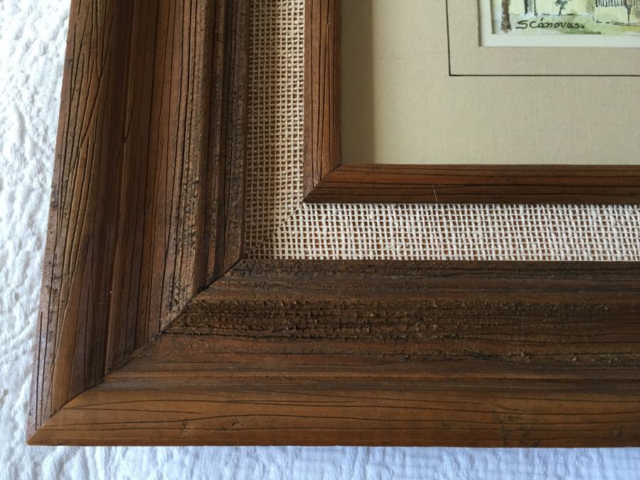 Framed Original Watercolor Signed S. Canovas [Photo 4]