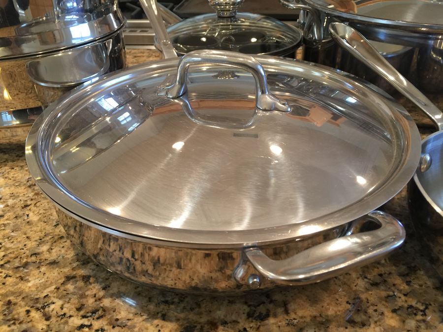 13-Piece Set Of ALL-CLAD Stainless Steel Cookware Pots And Pans In Excellent Condition Retails For $1,000+ [Photo 7]