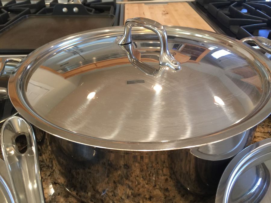 13-Piece Set Of ALL-CLAD Stainless Steel Cookware Pots And Pans In Excellent Condition Retails For $1,000+ [Photo 6]