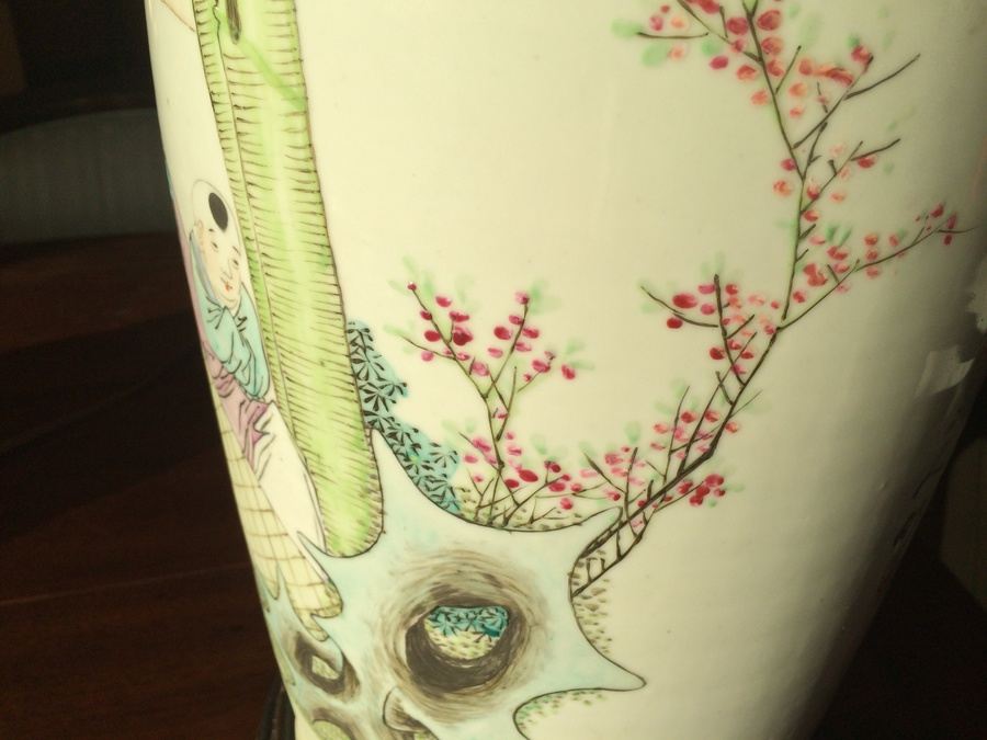 Large Asian Hand Painted Lamps - Almost 4' Tall! [Photo 15]