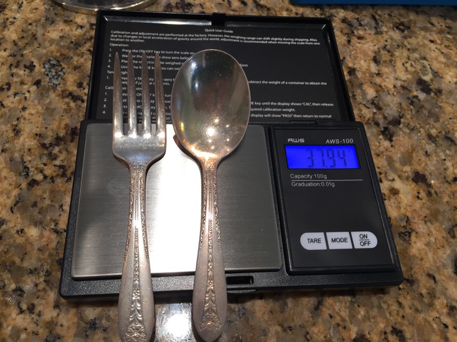 Sterling Silver Fork And Spoon Weighs 37.94g Apx $19 MV [Photo 3]