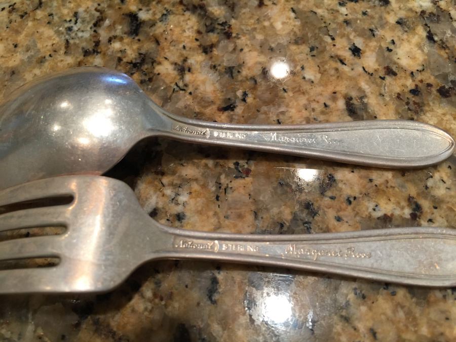 Sterling Silver Fork And Spoon Weighs 37.94g Apx $19 MV [Photo 2]
