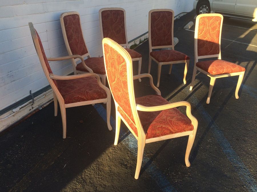 Set of 6 Beach Cottage Wooden Dining Chairs [Photo 4]