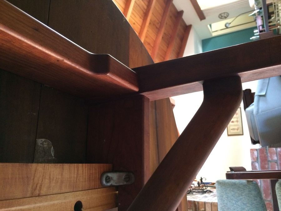 Jens Risom Walnut Dining Table with 6 Chairs and 3 Leaves [Photo 33]