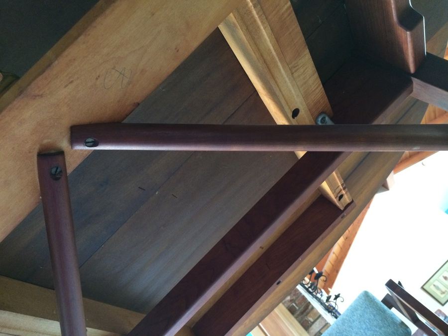 Jens Risom Walnut Dining Table with 6 Chairs and 3 Leaves [Photo 34]