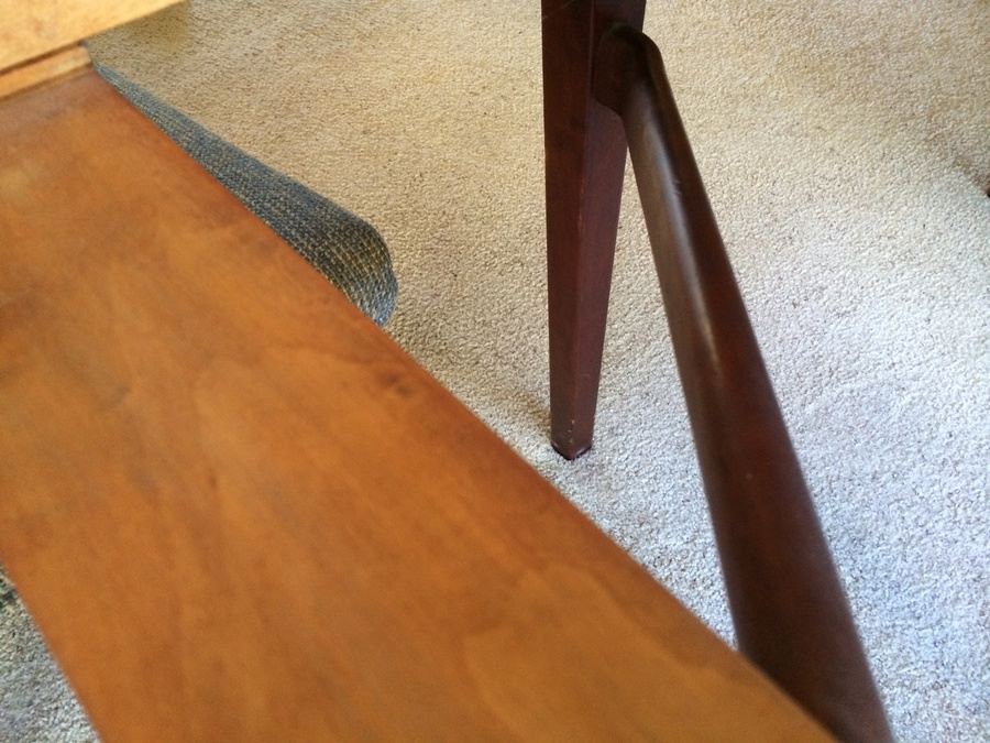 Jens Risom Walnut Dining Table with 6 Chairs and 3 Leaves [Photo 35]