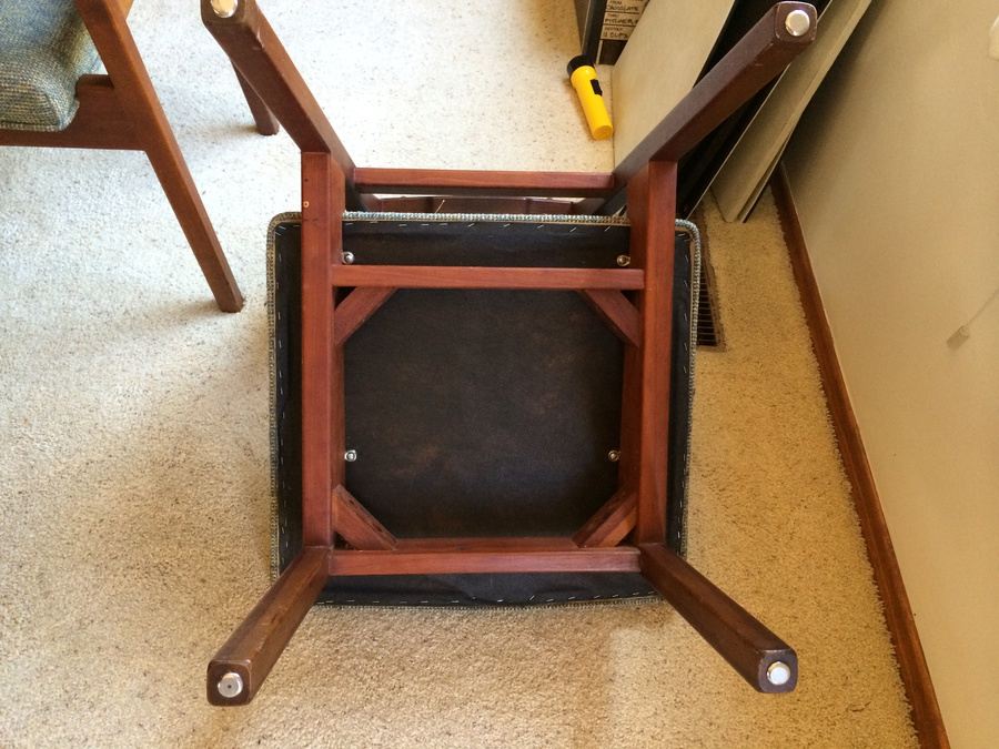 Jens Risom Walnut Dining Table with 6 Chairs and 3 Leaves [Photo 16]