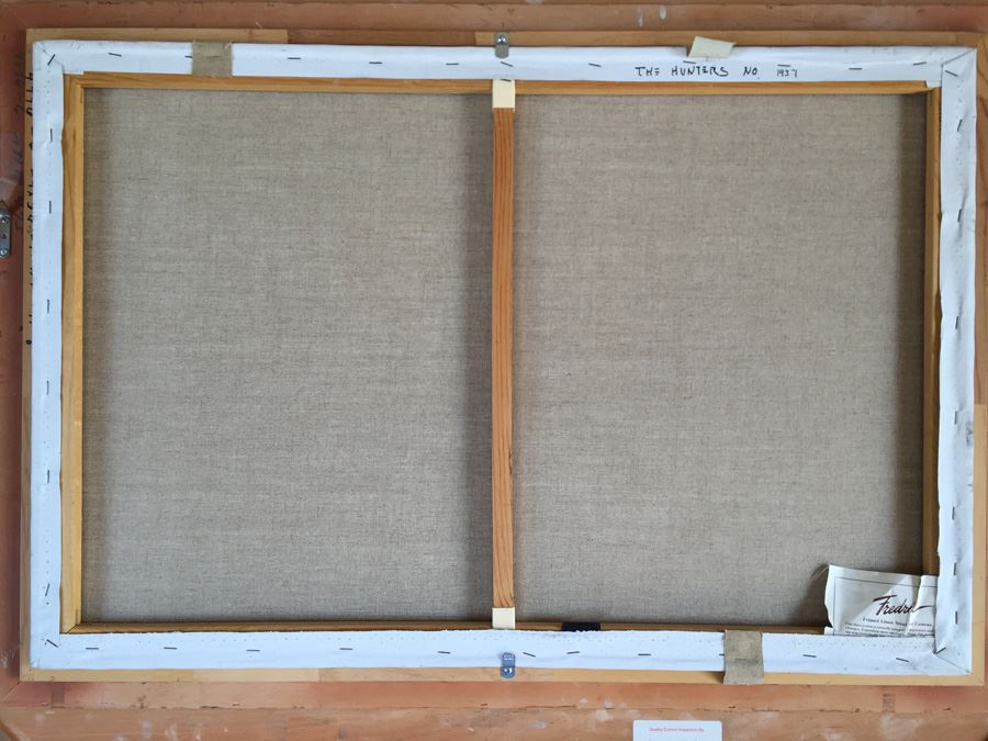 Signed Original Oil Painting Titled 'The Hunters' By Harold Hopkinson (American, 1918 - 2000) [Photo 17]