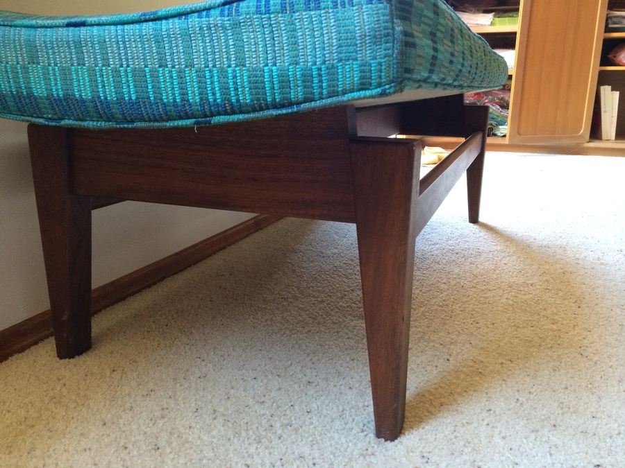 Jens Risom Floating Upholstered Bench w/ Original Upholstery and Label [Photo 10]