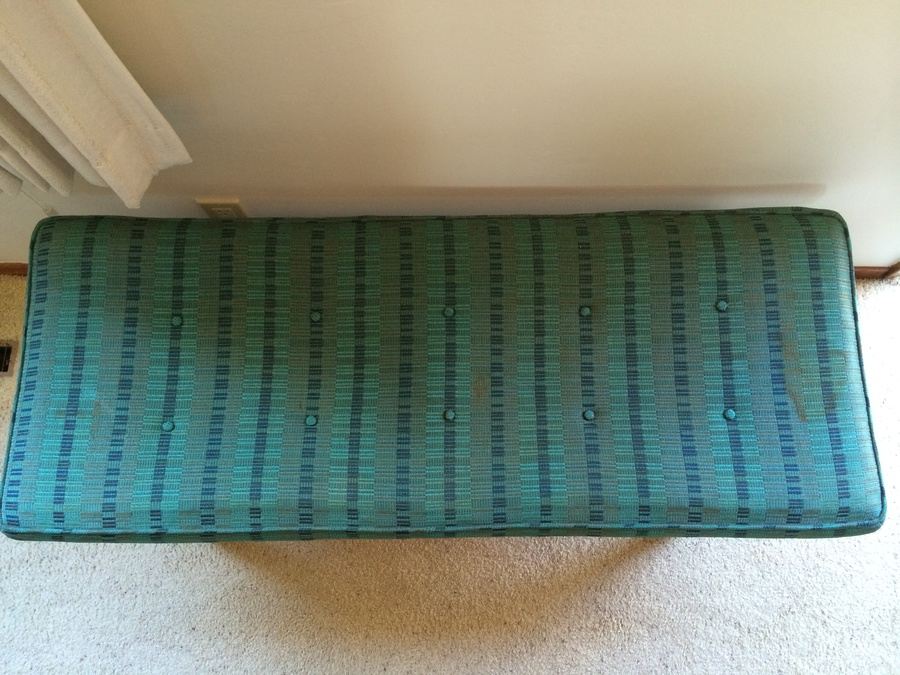 Jens Risom Floating Upholstered Bench w/ Original Upholstery and Label [Photo 7]