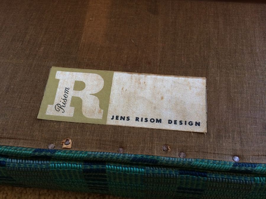 Jens Risom Floating Upholstered Bench w/ Original Upholstery and Label [Photo 3]