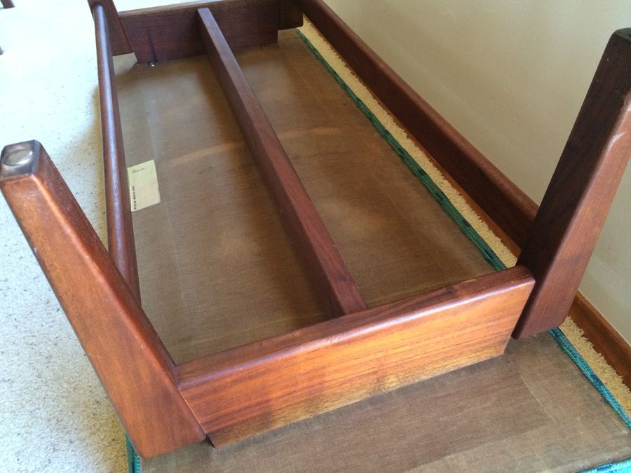 Jens Risom Floating Upholstered Bench w/ Original Upholstery and Label [Photo 12]