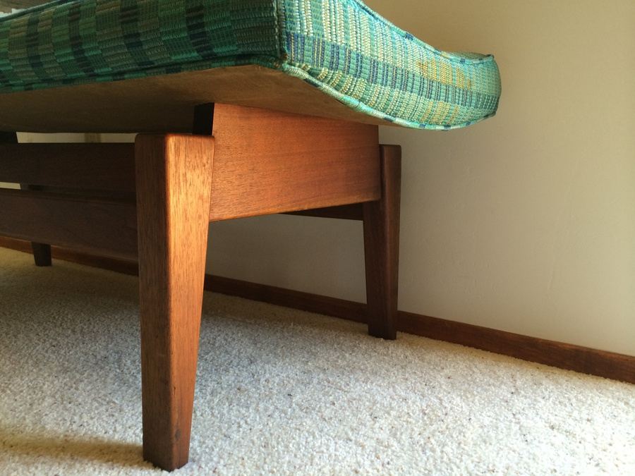 Jens Risom Floating Upholstered Bench w/ Original Upholstery and Label [Photo 5]