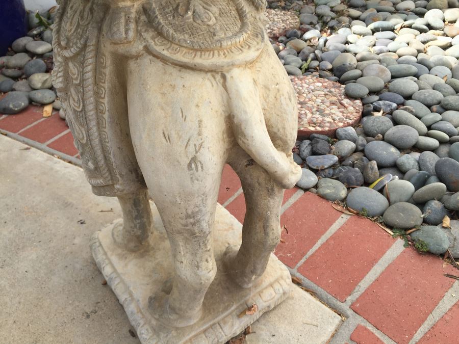 Vintage Cement Camel Garden Plant Stand [Photo 6]