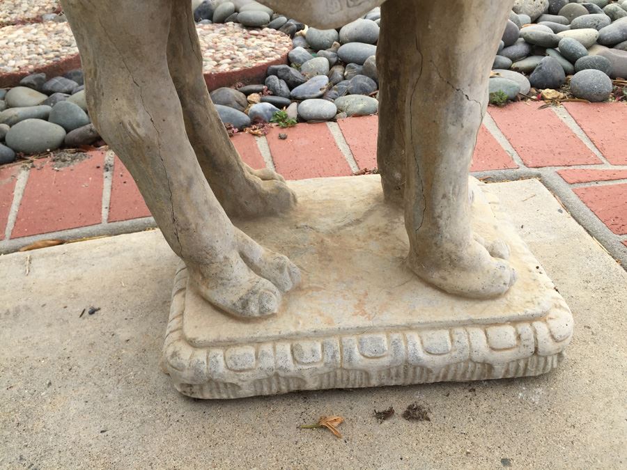 Vintage Cement Camel Garden Plant Stand [Photo 9]