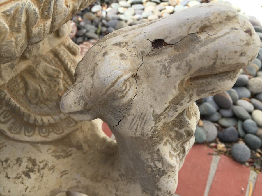 Vintage Cement Camel Garden Plant Stand [Photo 12]