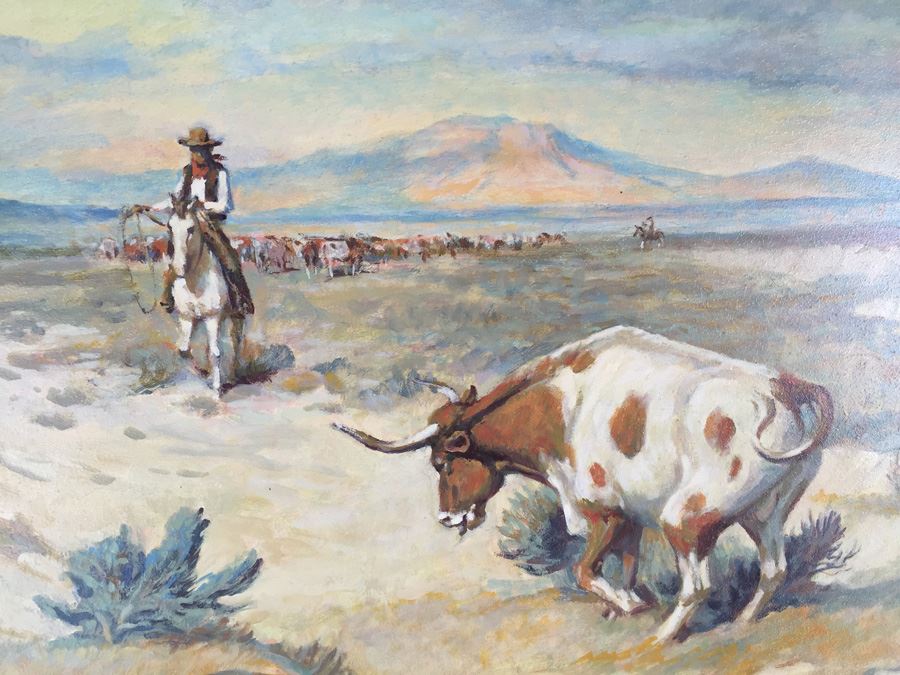 Original Oil Painting Titled 'Defiance' By Ron Crooks (1925 - 2006) Estimate $1,500-$2,500 [Photo 13]