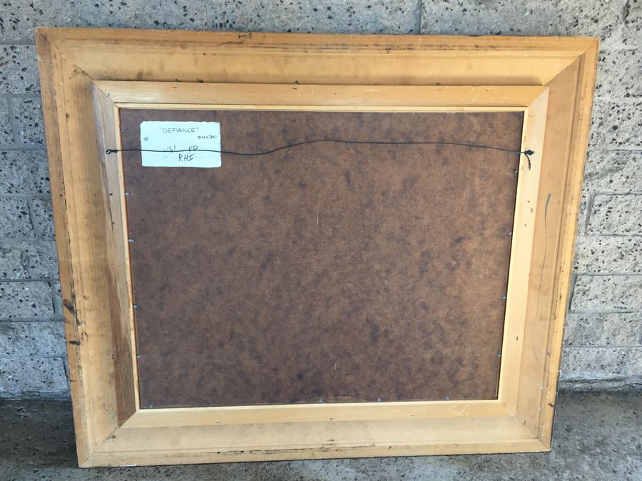 Original Oil Painting Titled 'Defiance' By Ron Crooks (1925 - 2006) Estimate $1,500-$2,500 [Photo 14]