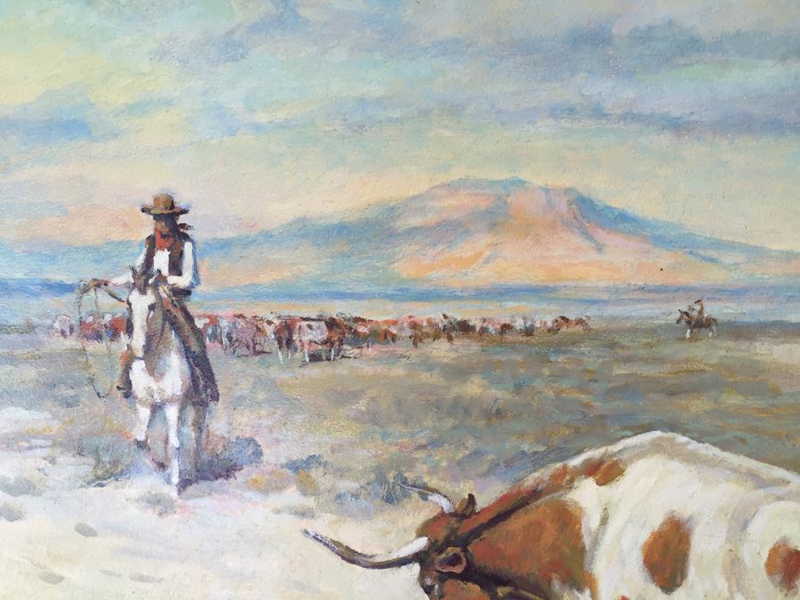 Original Oil Painting Titled 'Defiance' By Ron Crooks (1925 - 2006) Estimate $1,500-$2,500 [Photo 2]