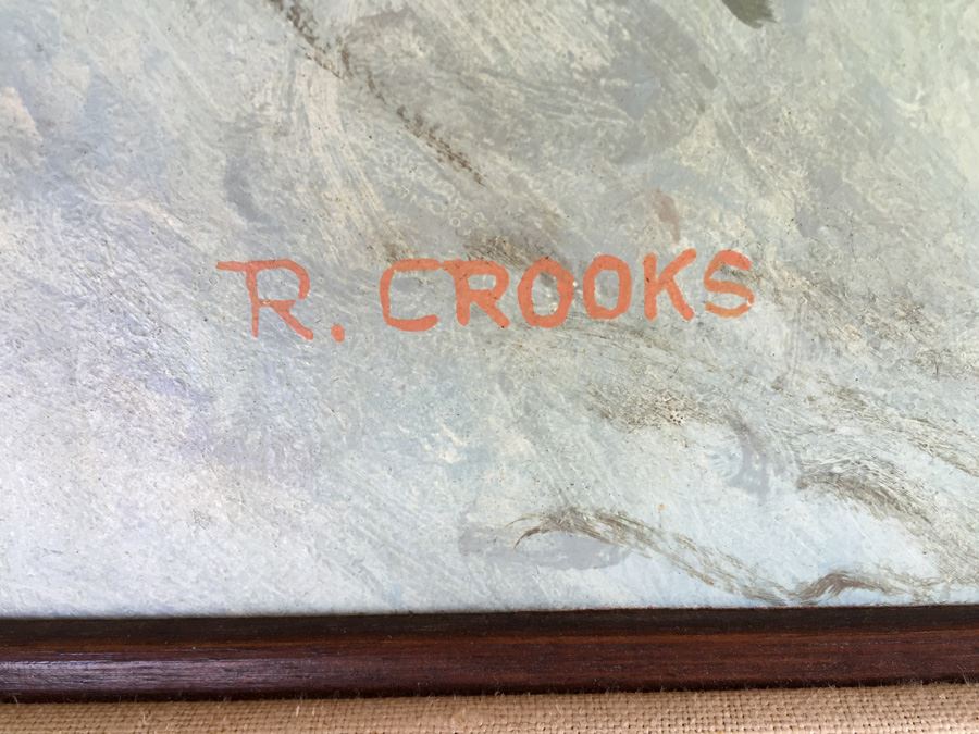 Original Oil Painting Titled 'Need For Shelter' By Ron Crooks (1925 - 2006) Estimate $1,500-$2,500 [Photo 6]