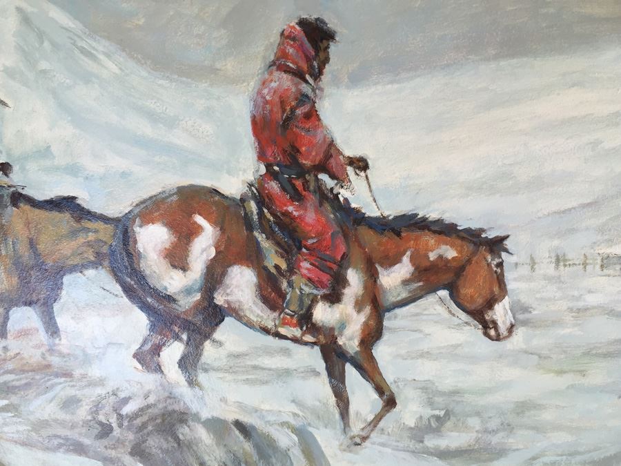 Original Oil Painting Titled 'Need For Shelter' By Ron Crooks (1925 - 2006) Estimate $1,500-$2,500 [Photo 3]